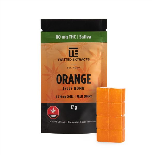 Buy Twisted Extracts Sativa Jelly Bombs Orange 80Mg Flavor