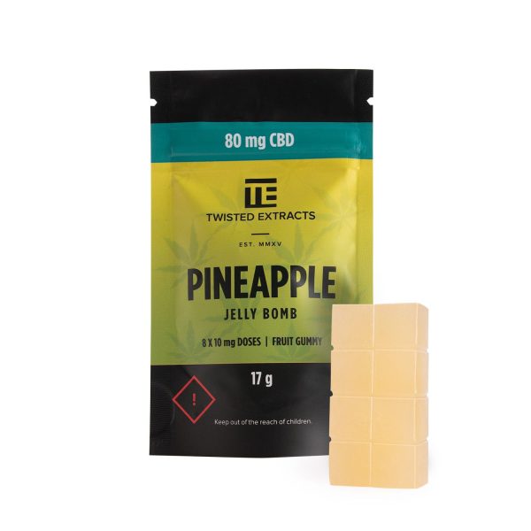 Buy Twisted Extracts Jelly Bombs 80mg CBD Pineapple