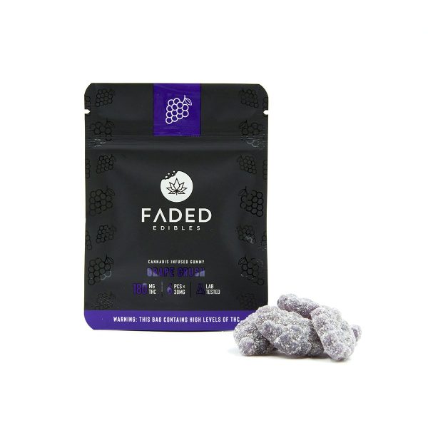 Faded Cannabis Co THC Infused Gummies 180mg edibles